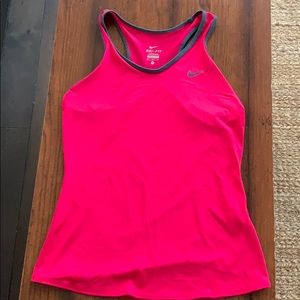 Nike Razorback Tank, M (Fuchsia/Grey)